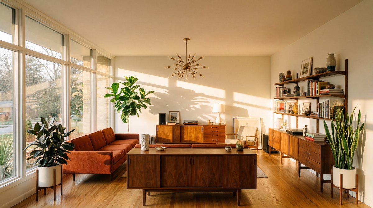 Mid-Century Modern Living Room Ideas (Real Apartments)