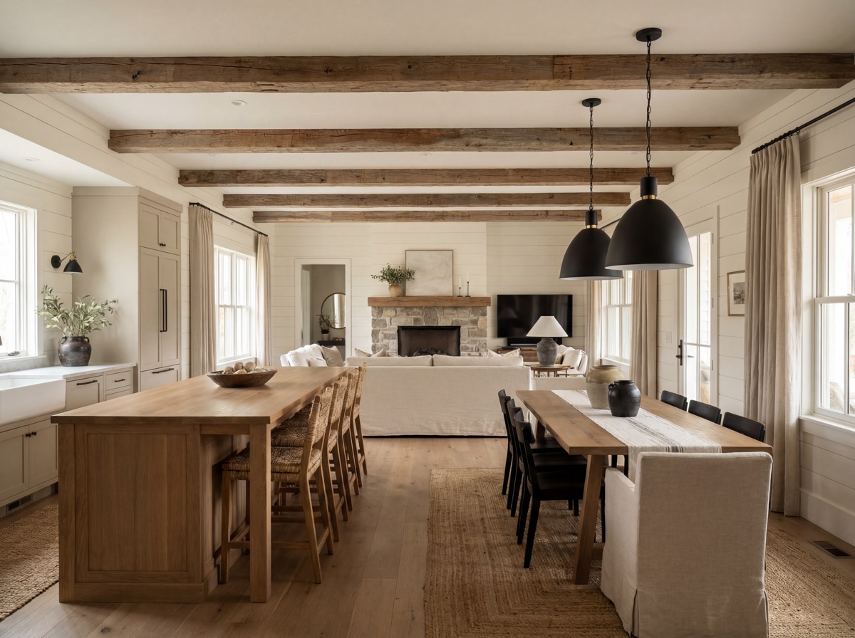 Modern farmhouse room walkthrough on RenderedbyDesign YouTube