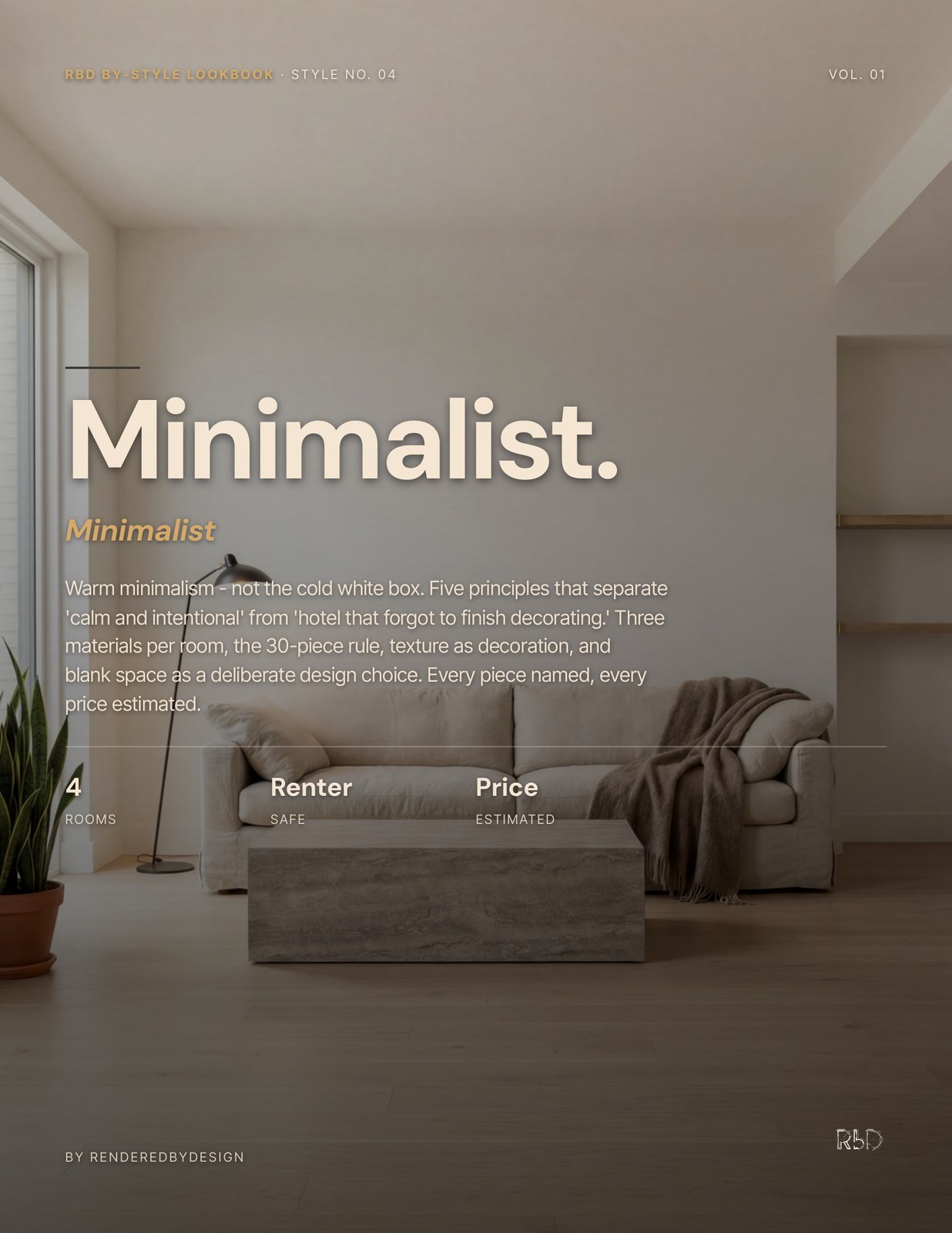 Minimalist cover