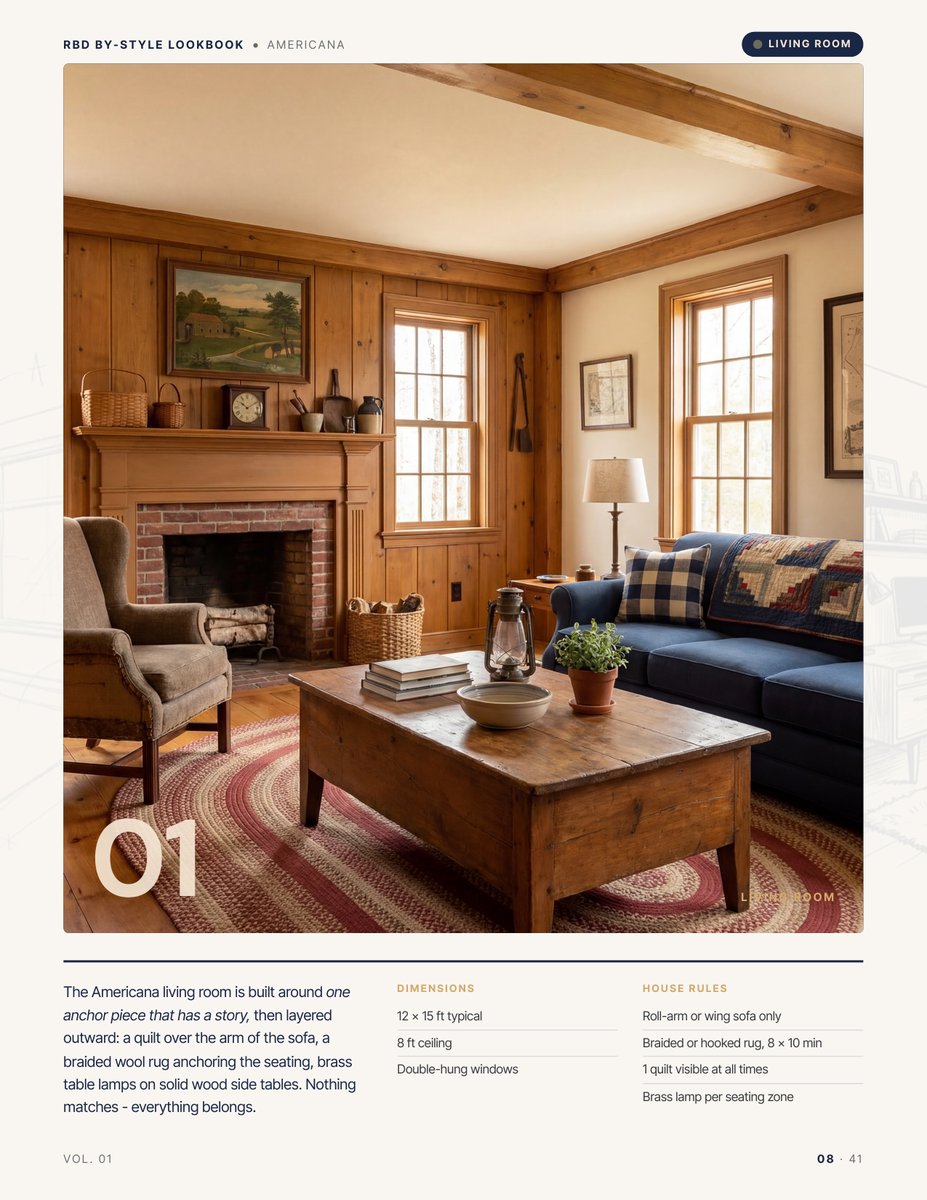 Room hero page from the Americana Style Lookbook