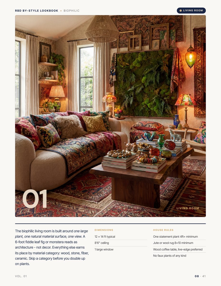 Room hero page from the Biophilic Style Lookbook