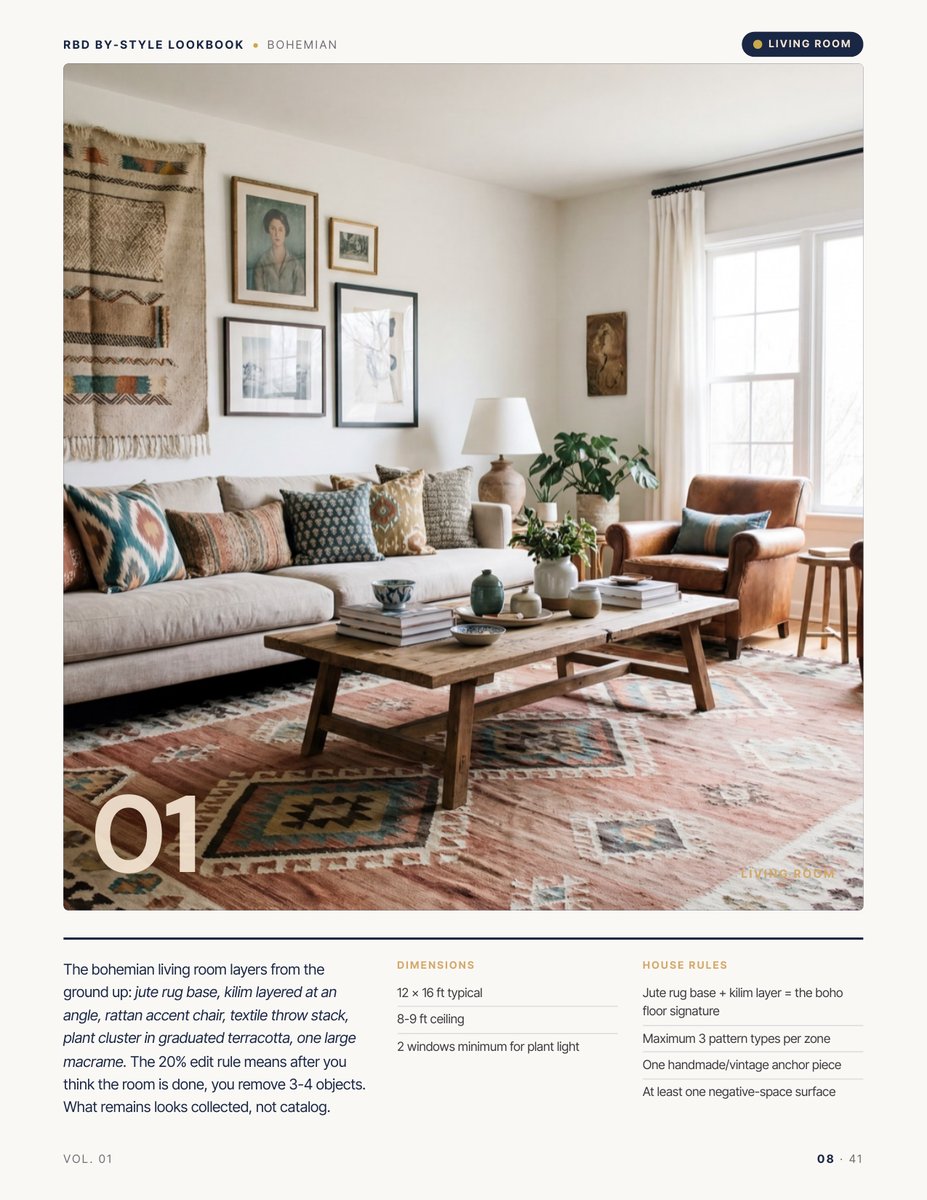 Room hero page from the Bohemian Style Lookbook