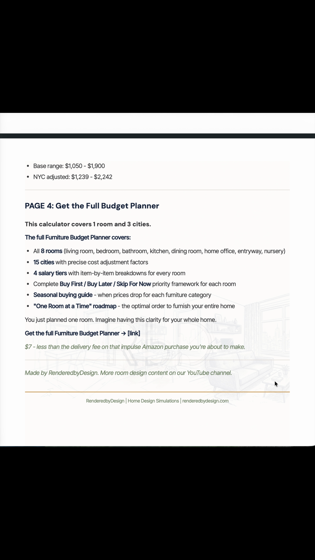 Basic Budget Calculator, view 5