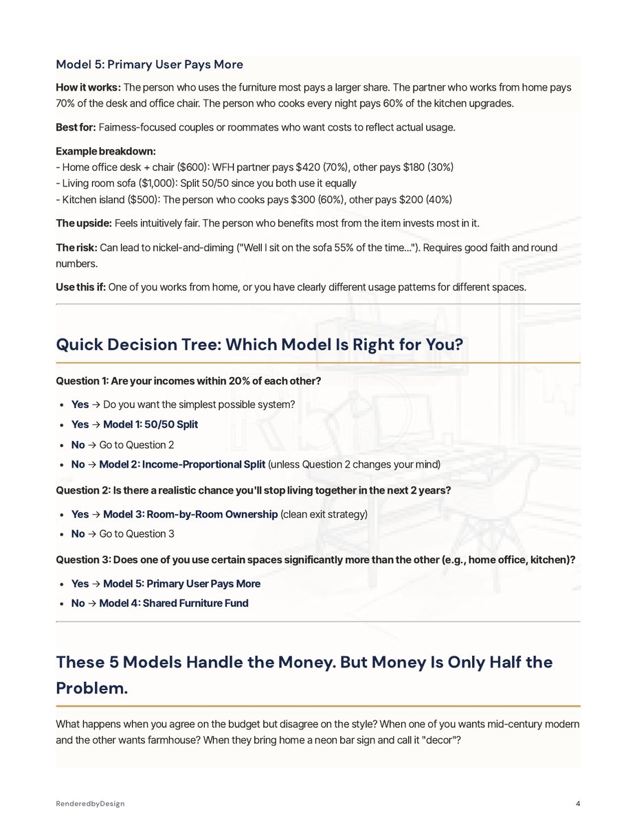 Page 4 page from the Cost Splitting Models