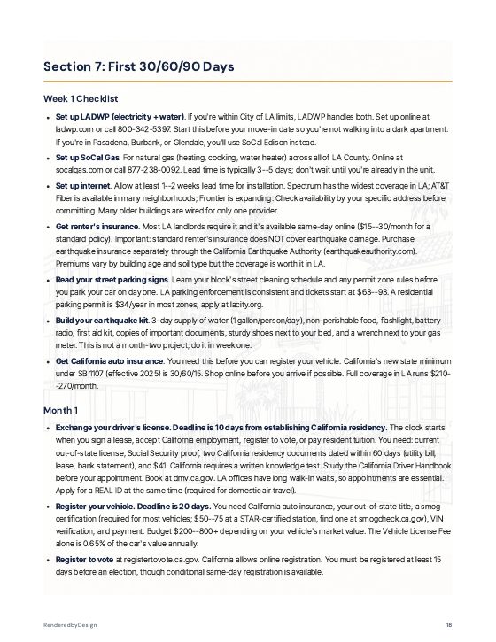 Page 18 of MOVING TO LOS ANGELES GUIDE