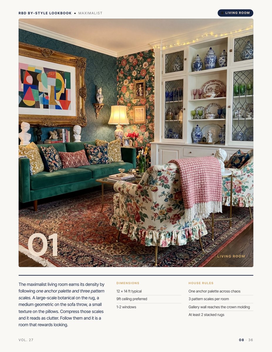 Room hero page from the Maximalist Style Lookbook