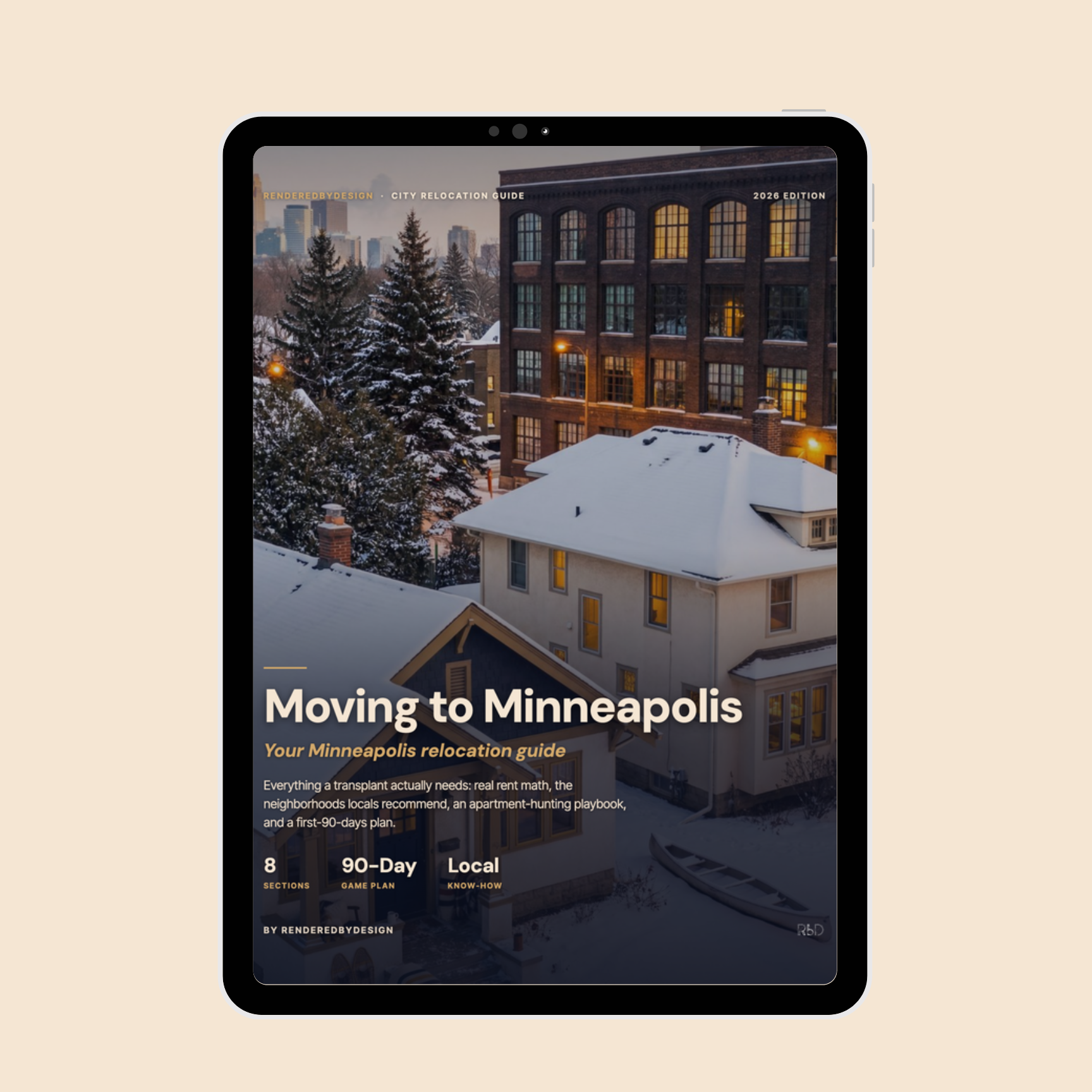 Cover page from the Moving To Minneapolis Guide