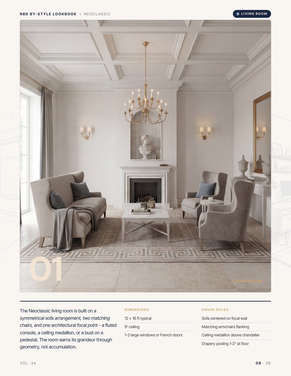 Room hero page from the Neoclassic Style Lookbook