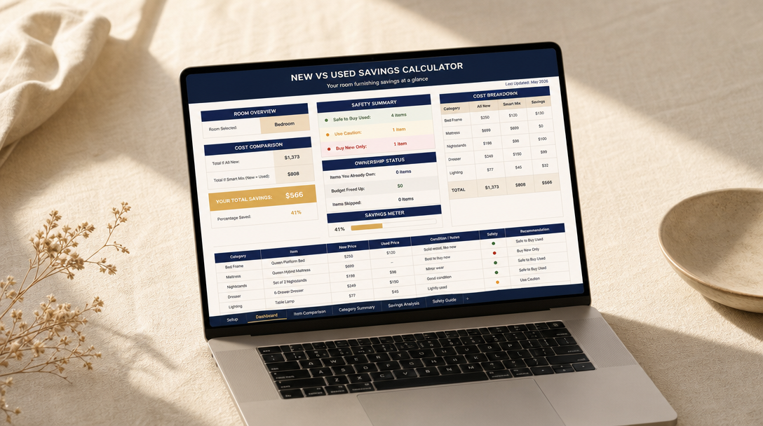 New Vs. Used Furniture Savings Calculator