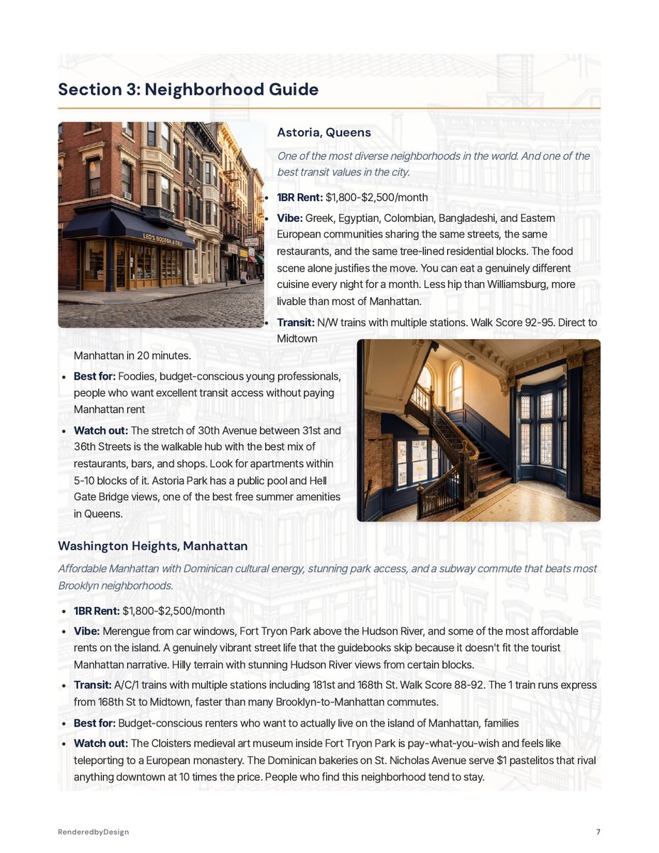 Neighborhoods page from the NYC Complete Kit