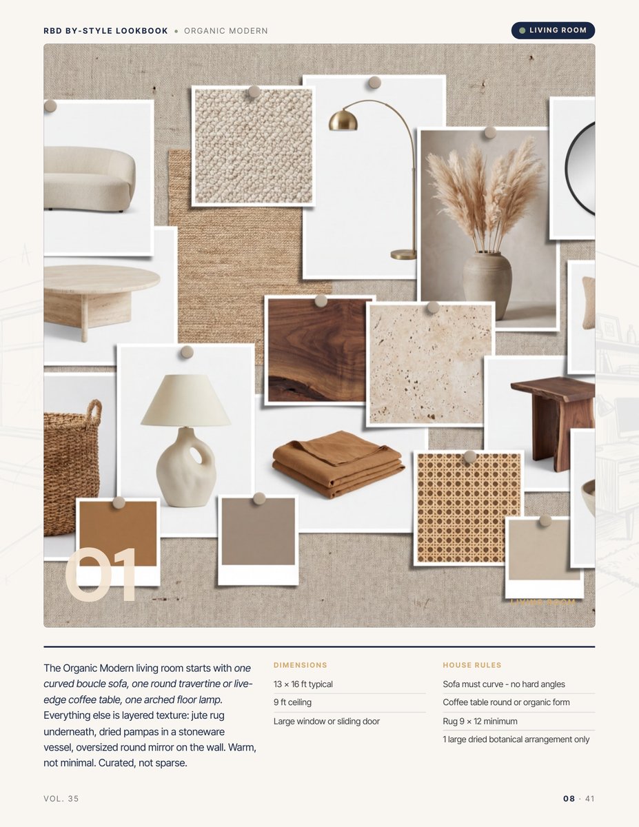 Room hero page from the Organic Modern Style Lookbook