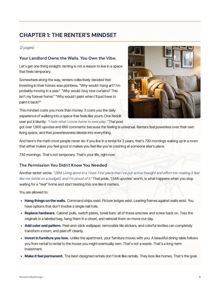 Playbook rooms page from the Renter's Complete Toolkit