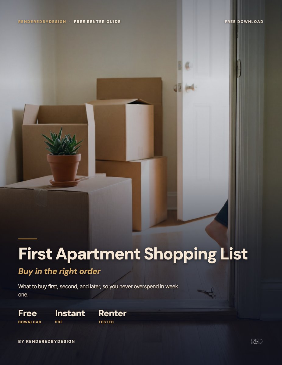 Shopping list page from the Renter's Complete Toolkit
