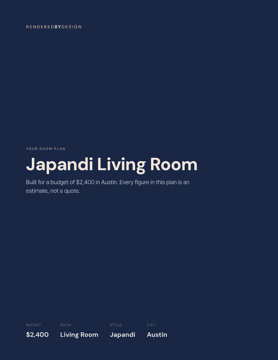 Cover page from Your Room Plan