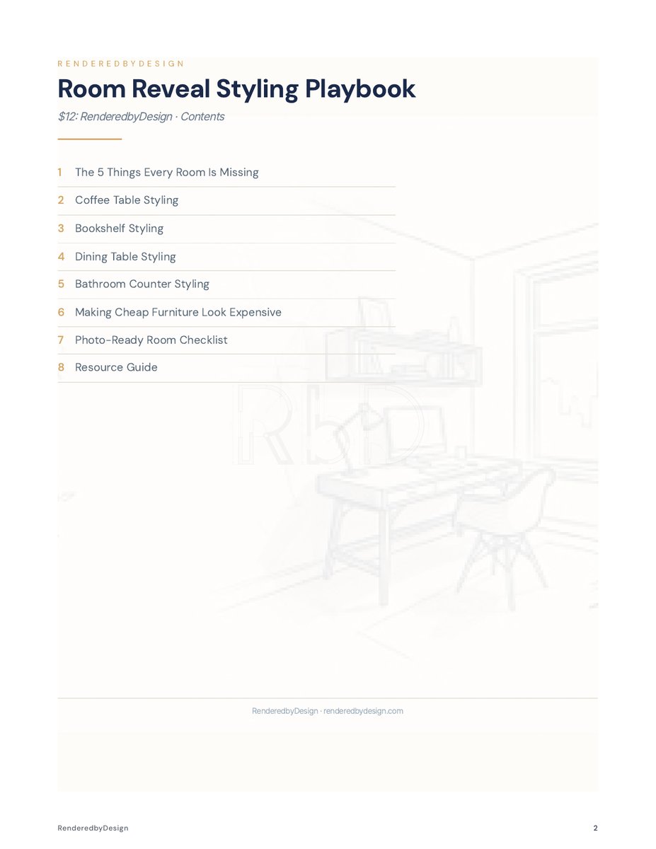 Page 2 page from The Room Reveal Styling Playbook
