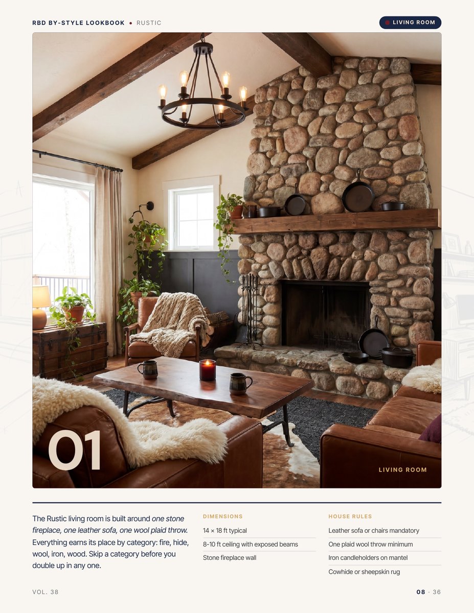 Room hero page from the Rustic Style Lookbook