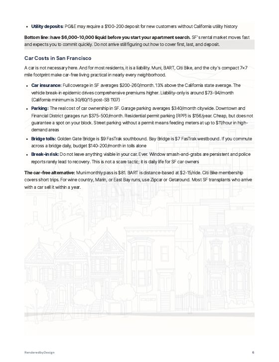 Page 6 of MOVING TO SAN FRANCISCO GUIDE