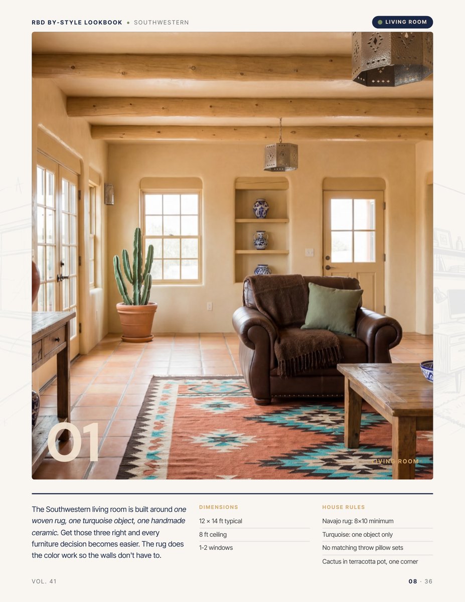 Room hero page from the Southwestern Style Lookbook