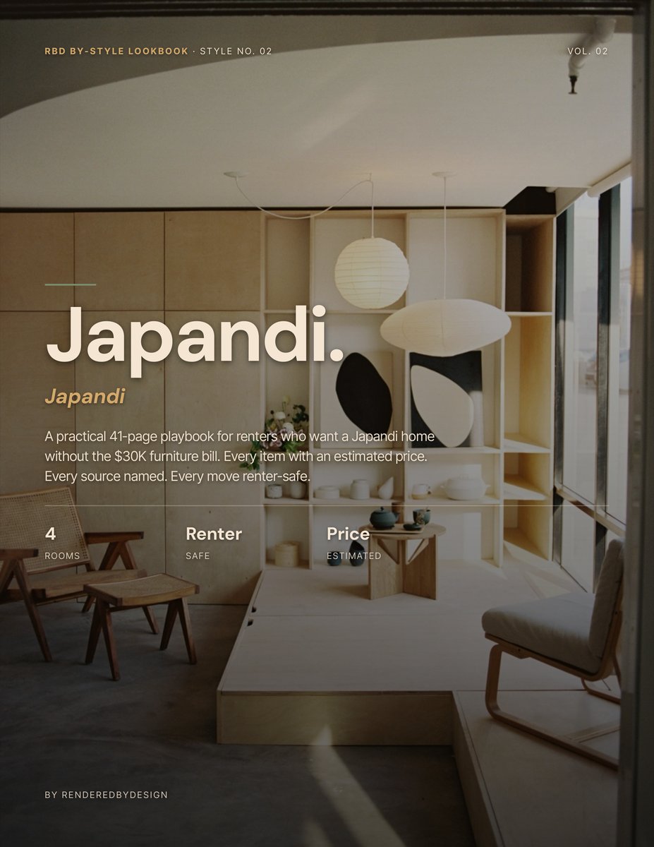 Japandi cover page from the Style Trio