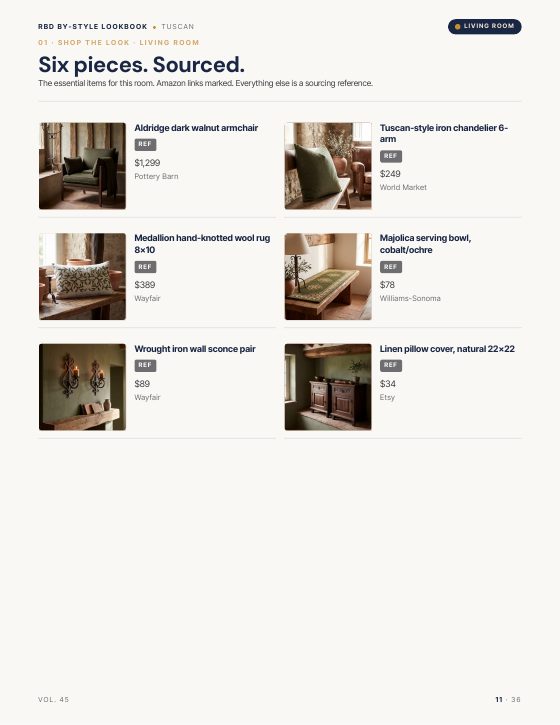 Page 11 of TUSCAN STYLE LOOKBOOK